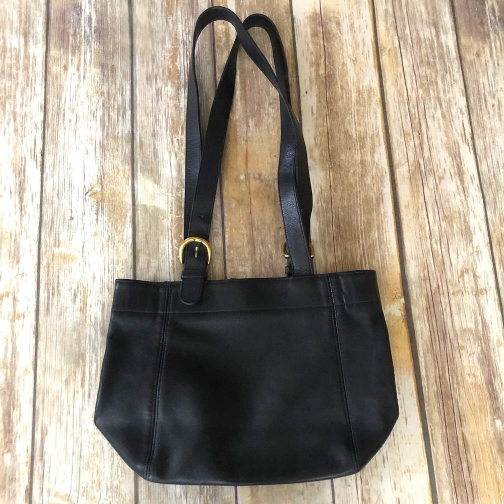 COACH VINTAGE WAVERLY BLACK LEATHER SOHO BAG